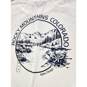 NWT Nice Quality Alpine Design Colorado Rocky Mountains T-shirt XXL Off-white‎